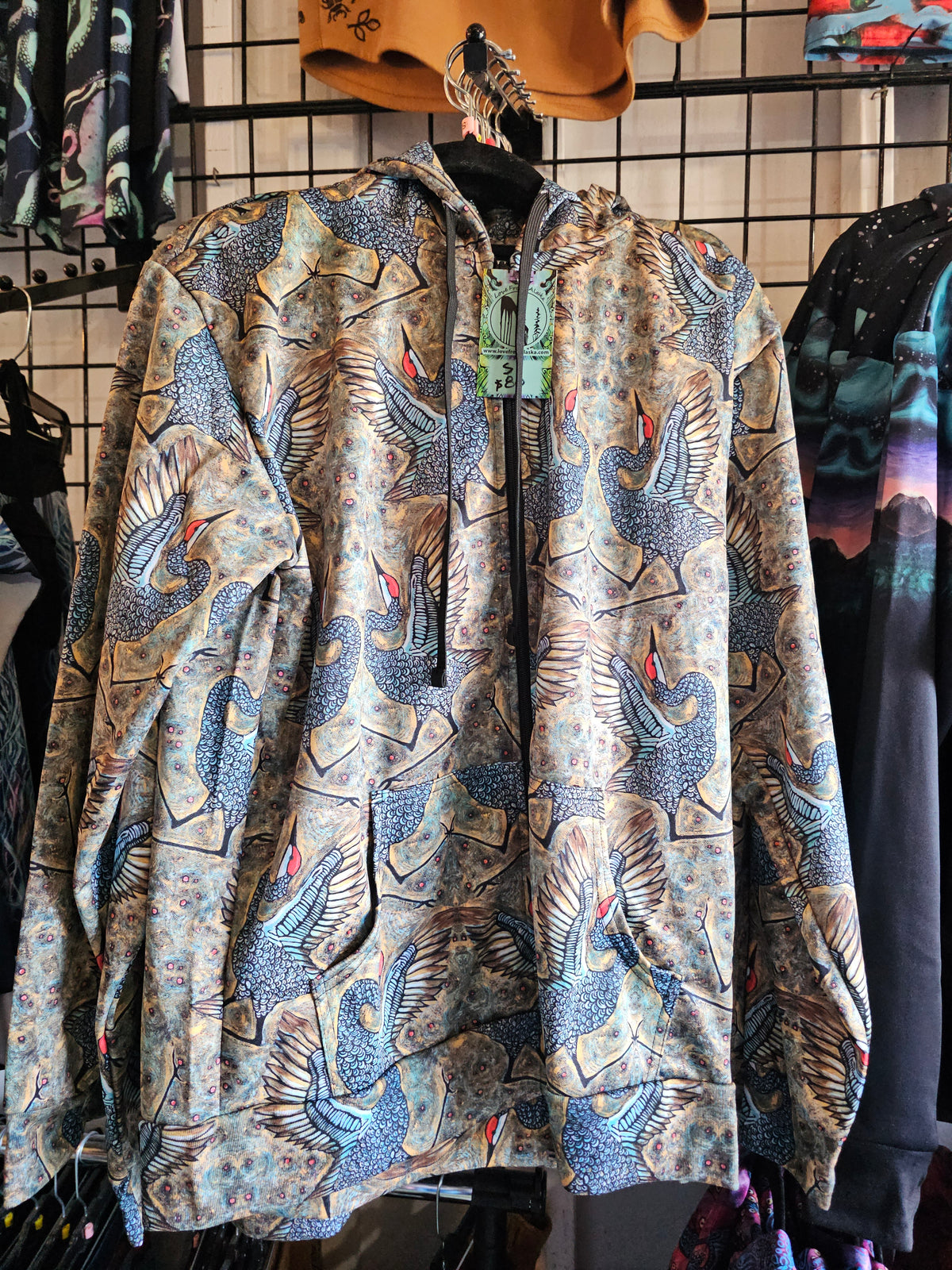 USA Made Sandhill Crane Zip Hoodie