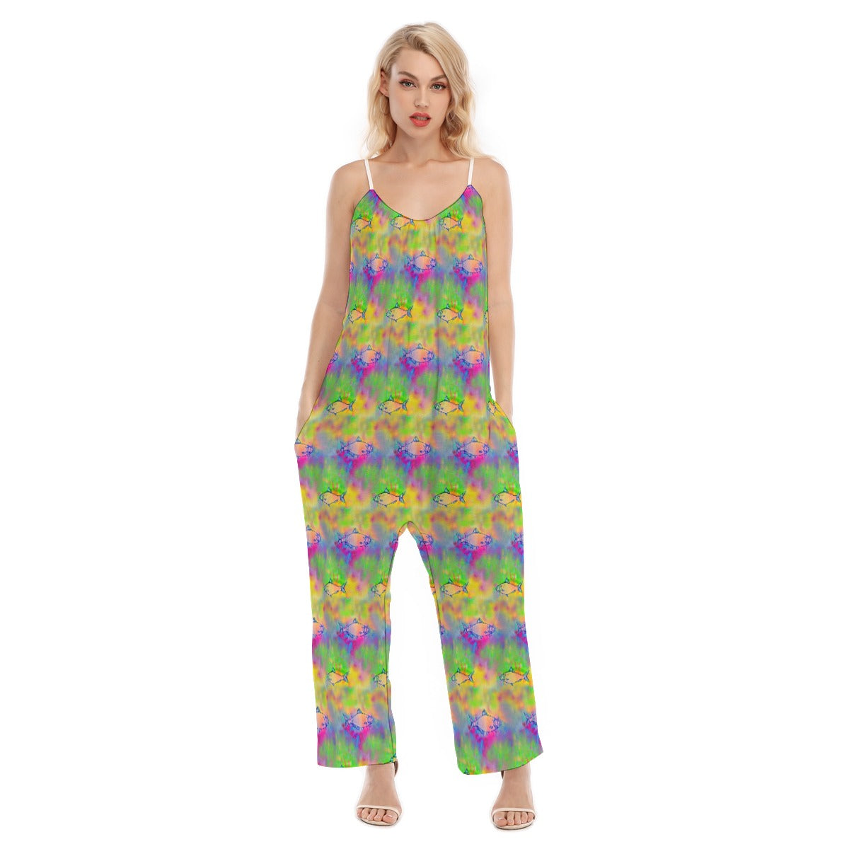 Pre Order Woman's Baggy Overall- Herring Tie Dye