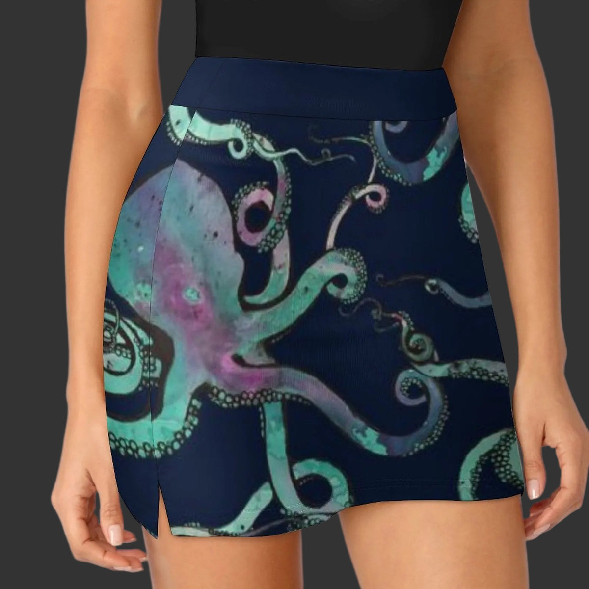 Turquoise Octopus Women's Skort