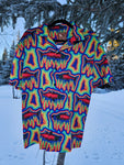 Funky Sockeye Salmon Button Up Collared Shirt- In Stock