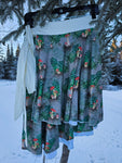 Mushrooms and Ferns Wrap Skirt- In stock