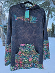 Salmon Stained Glass Floral Light-Weight Tunic- In Stock