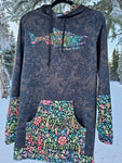 Salmon Stained Glass Floral Light-Weight Tunic- In Stock