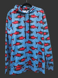 Spawned Sockeye Salmon Extra Long Pullover Hoodie