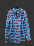 Spawned Sockeye Salmon Extra Long Pullover Hoodie