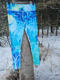 Discontinued Skier in Forrest Flatlock Recycled Plastic Yoga Leggings- S in stock