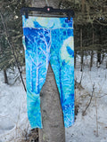 Discontinued Skier in Forrest Flatlock Recycled Plastic Yoga Leggings- S in stock