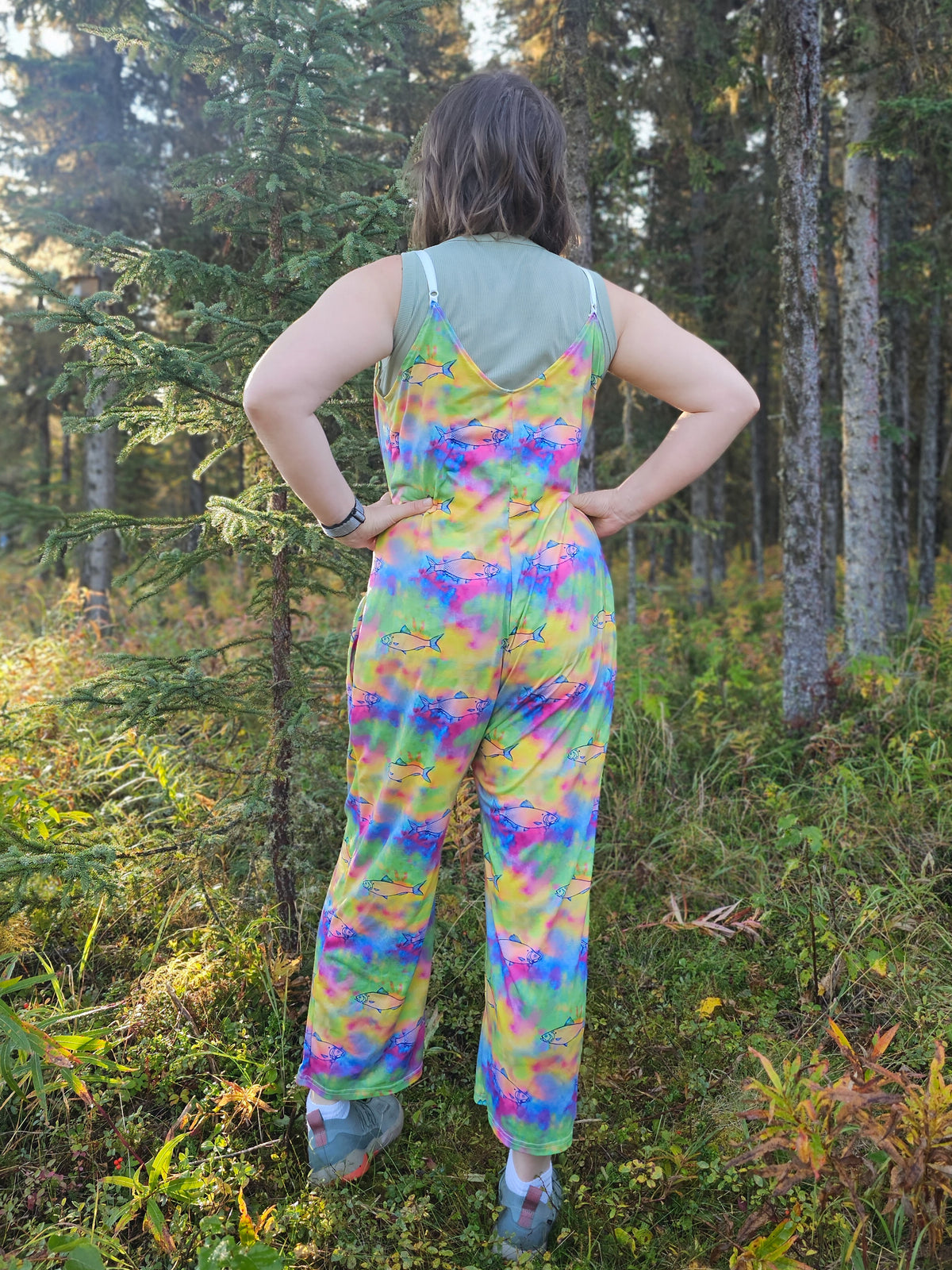 Pre Order Woman's Baggy Overall- Herring Tie Dye
