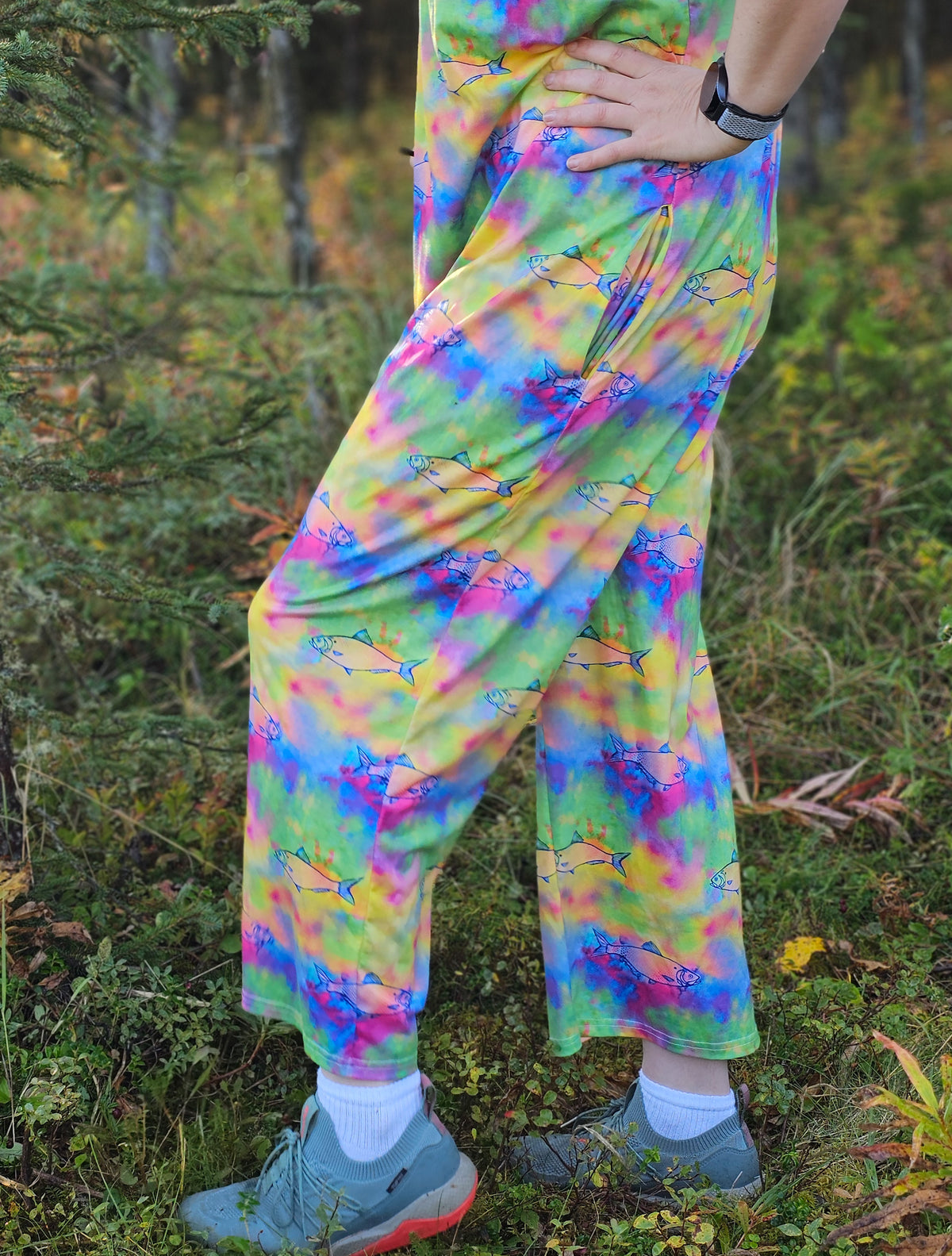 Pre Order Woman's Baggy Overall- Herring Tie Dye