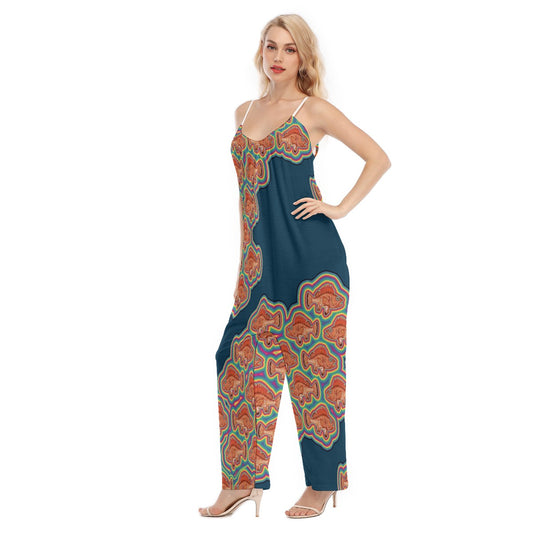 In Stock Woman's Baggy Overall- Rainbow Rockfish