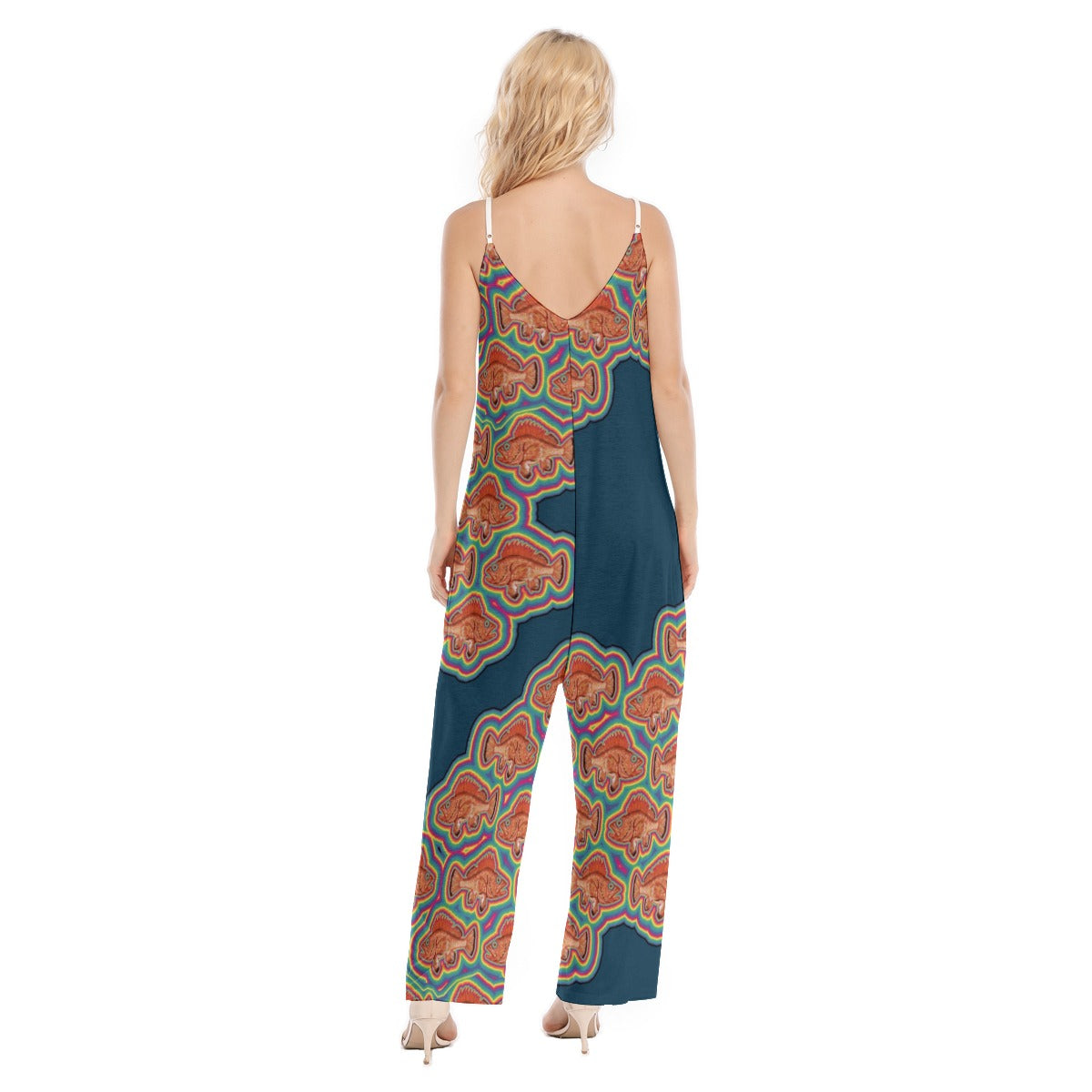 In Stock Woman's Baggy Overall- Rainbow Rockfish