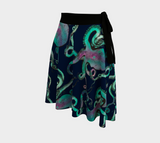 Turquoise Giant Octopus Wrap Skirt