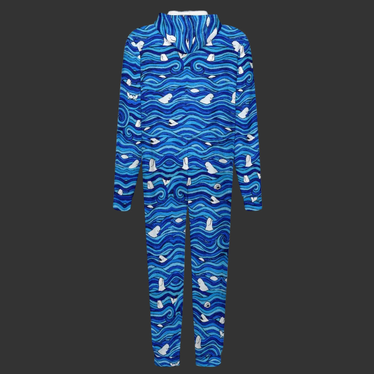 Blissful Beluga Plush Fuzzy Adult Onesie