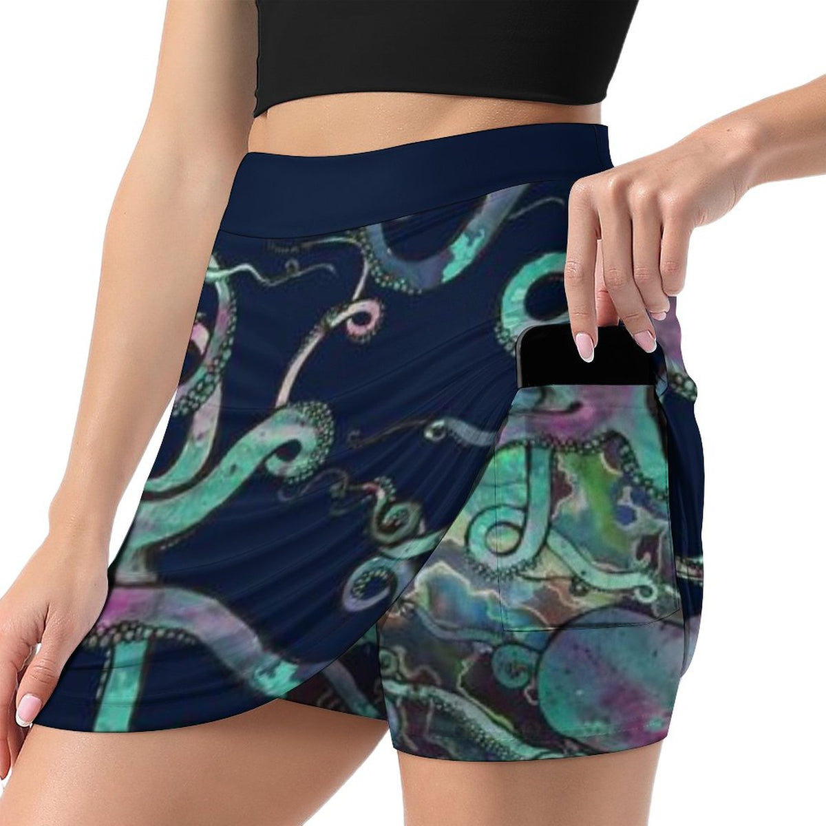 Turquoise Octopus Women's Skort