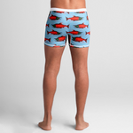 Men's Boxer Briefs- Blue Salmon