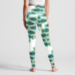 Frozen Salmon High Waisted Athletic Leggings