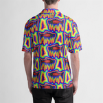 Funky Sockeye Salmon Button Up Collared Shirt- In Stock