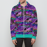 Teal Purple Inlet Zip Hoodie - In Stock