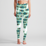 Frozen Salmon High Waisted Athletic Leggings