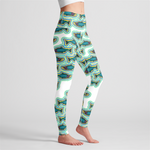 Frozen Salmon High Waisted Athletic Leggings