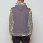 Purple Sunflower Floral Cozy Rayon Pullover Hoodie- In Stock