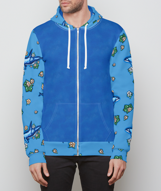 Discontinued USA Made Cloudberry Orca Zip Hoodie - In Stock
