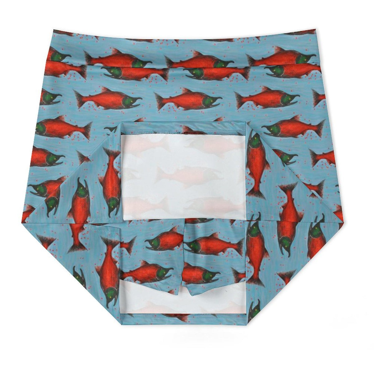 Red Salmon on Blue Women's Skort