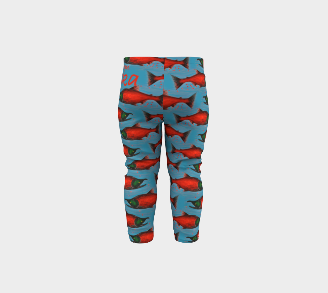Discounted Sockeye Salmon Toddler and Baby Leggings- In stock