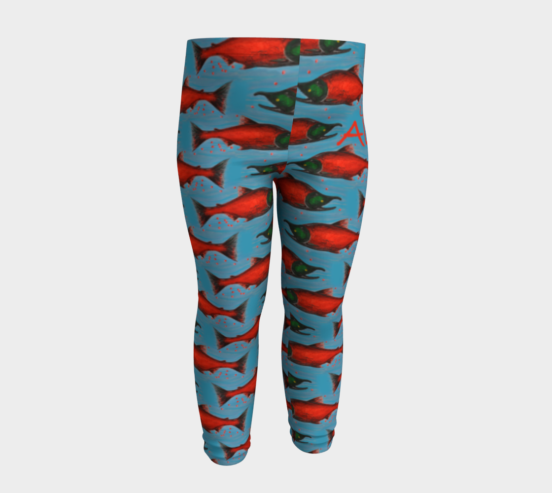 Discounted Sockeye Salmon Toddler and Baby Leggings- In stock