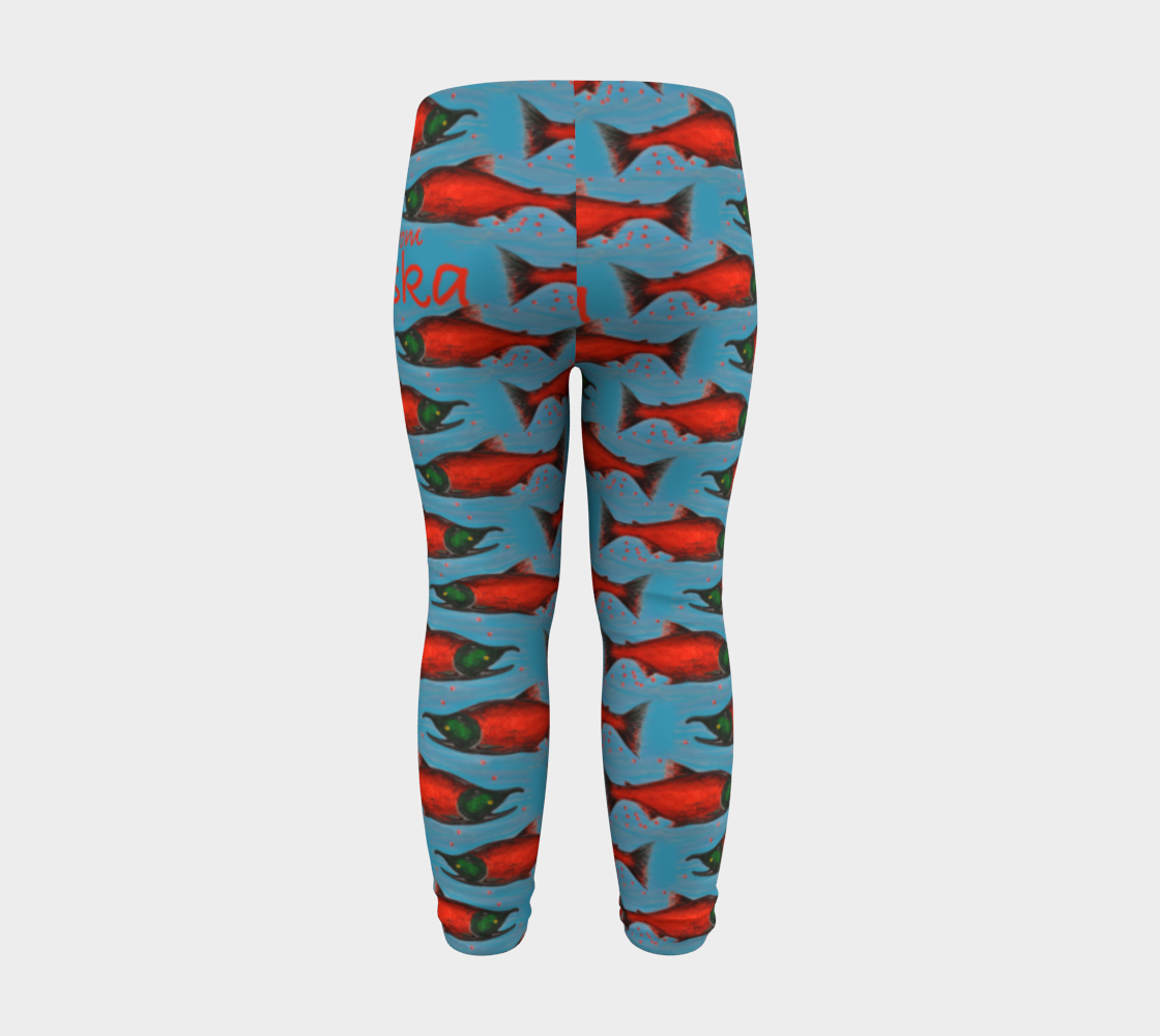 Discounted Sockeye Salmon Toddler and Baby Leggings- In stock