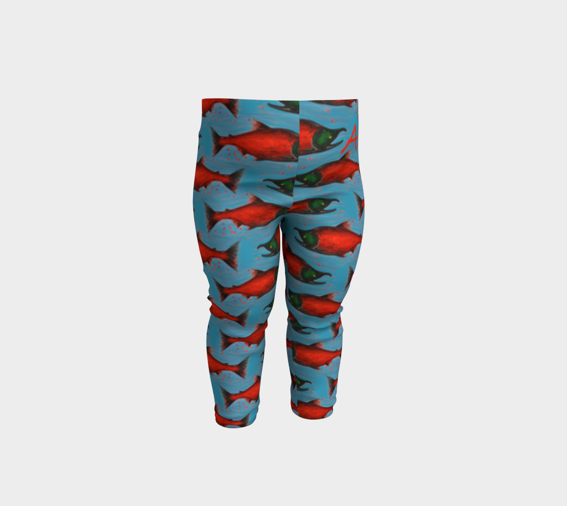 Discounted Sockeye Salmon Toddler and Baby Leggings- In stock