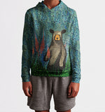 Blueberry Bear Kid's Hoodie- Size 8 In stock