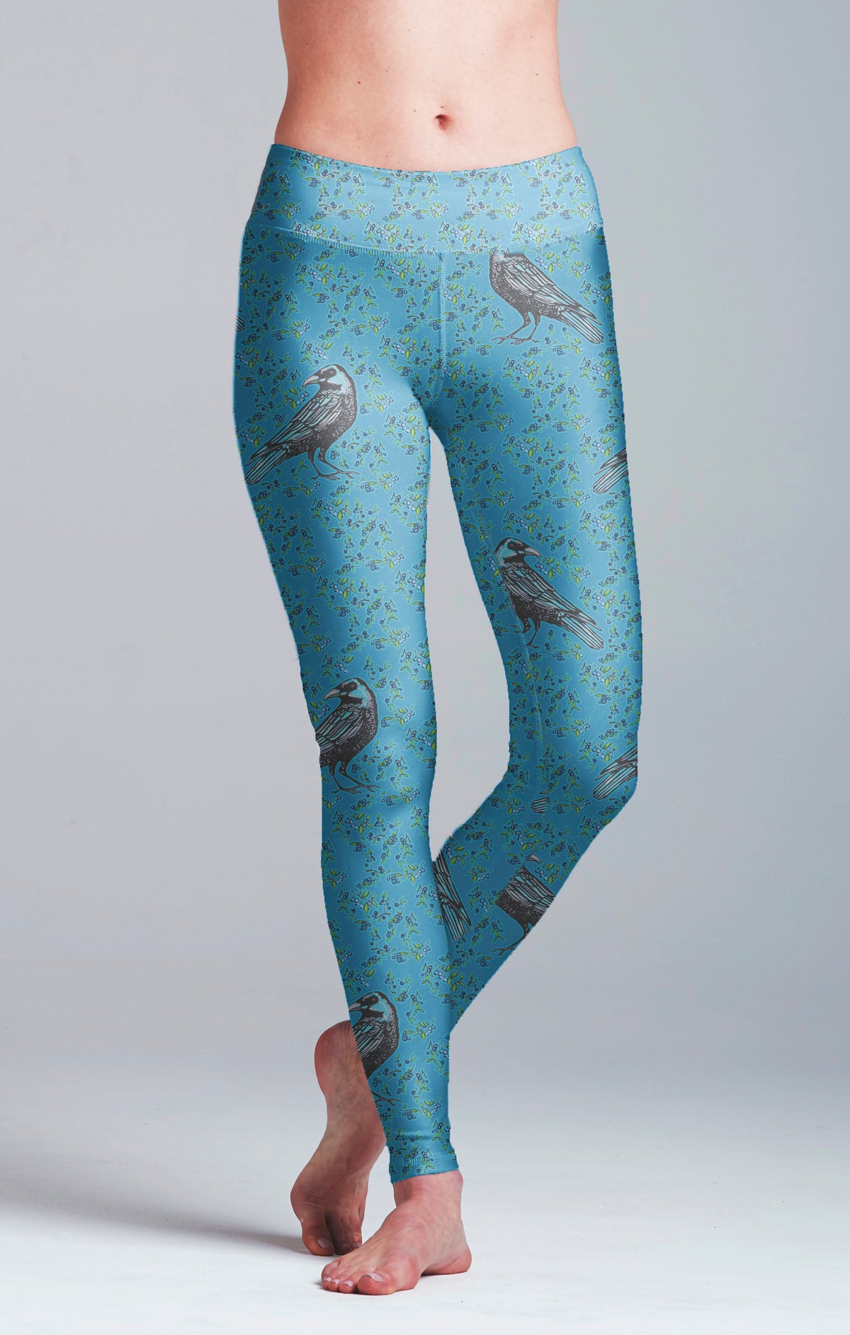 Discontinued  Blueberry Raven Yoga Leggings - XS In Stock