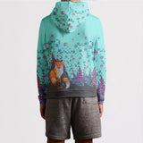 Fox and Floral Kid's Hoodie