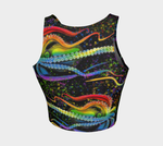 Rainbow Octopus Fitted Athletic Crop Top- In stock