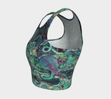 Galactic Octopus Fitted Athletic Crop Top- In stock