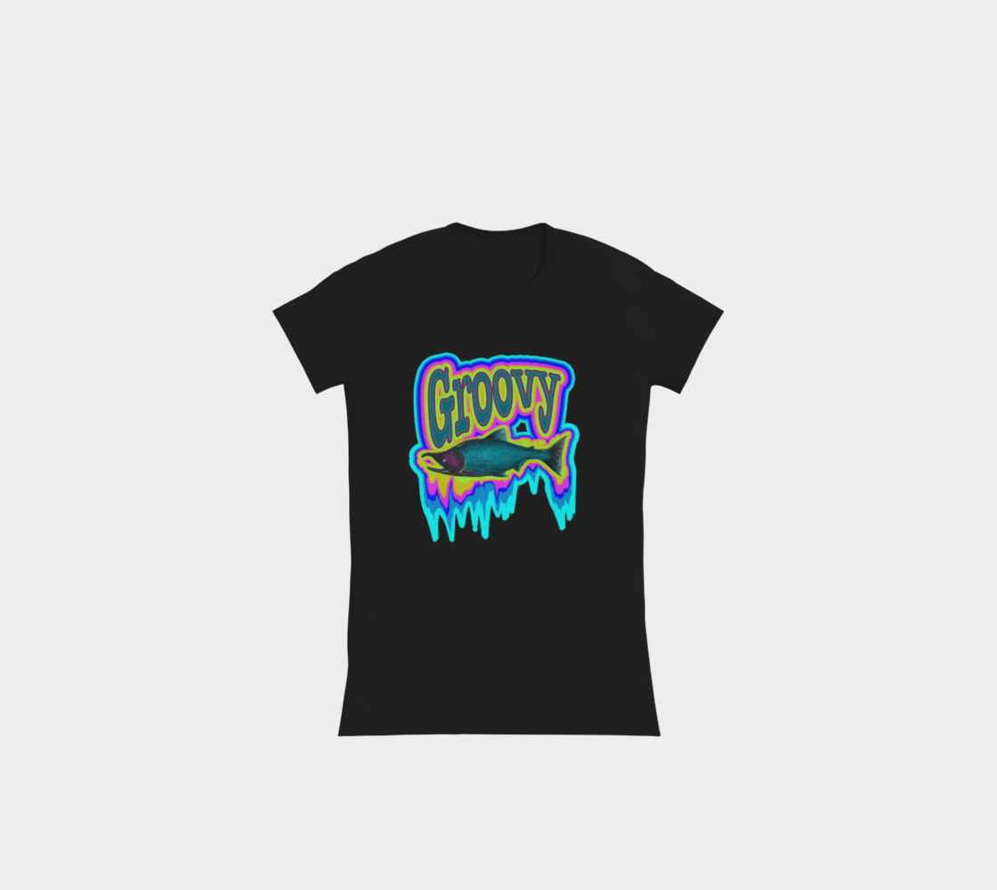 Discontinued Frozen Salmon DTG printed Womens Cotton T-Shirt- Small In Stock