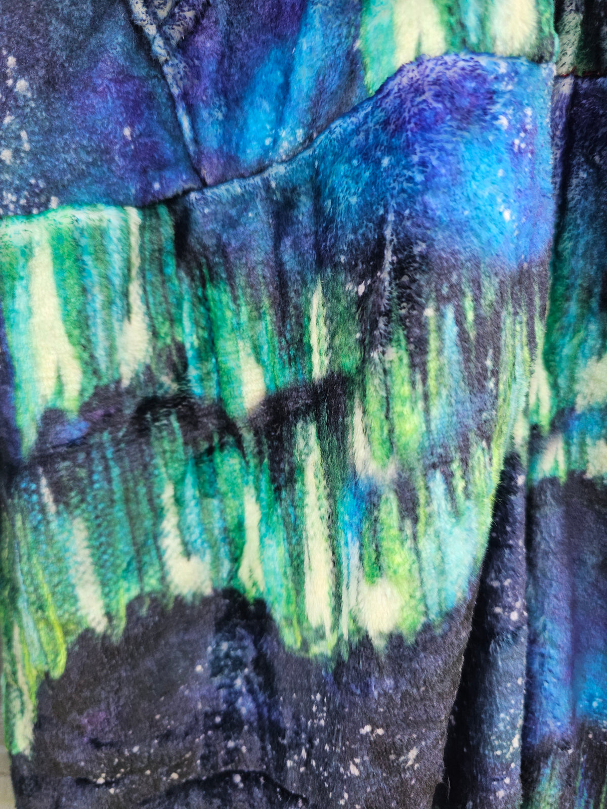 Northern Lights Plush Fuzzy Adult Onesie