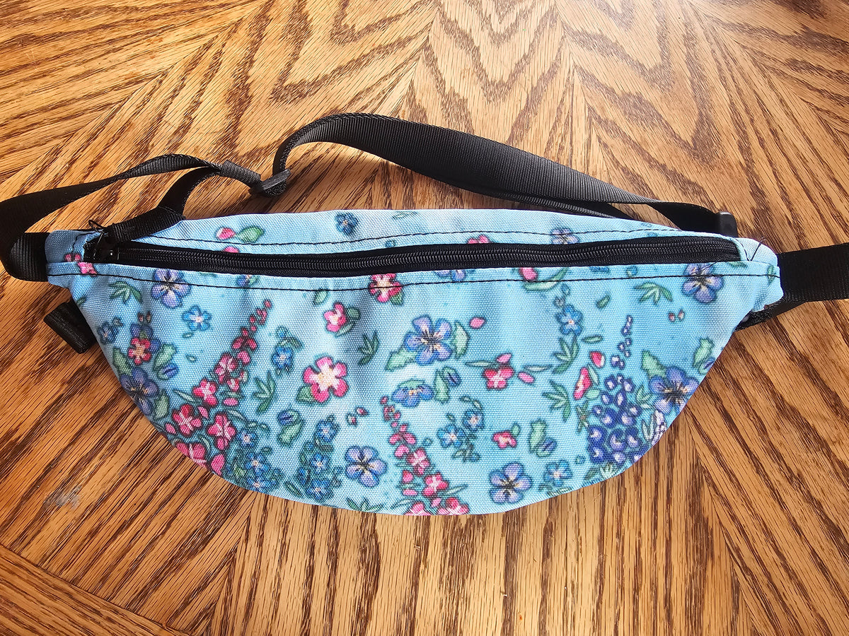 Blue Alaskan Floral Fanny Pack-Clearance