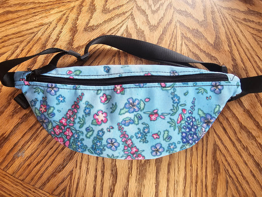 Blue Alaskan Floral Fanny Pack-Clearance