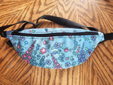 Blue Alaskan Floral Fanny Pack