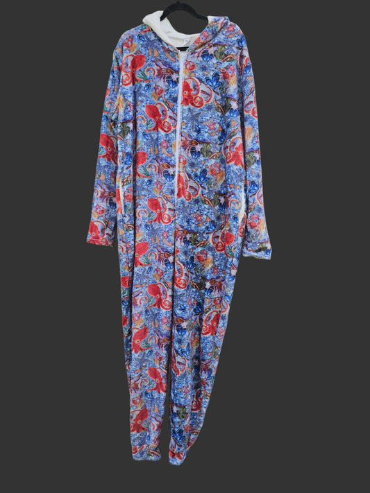 Octopus's Garden Plush Fuzzy Adult Onesie