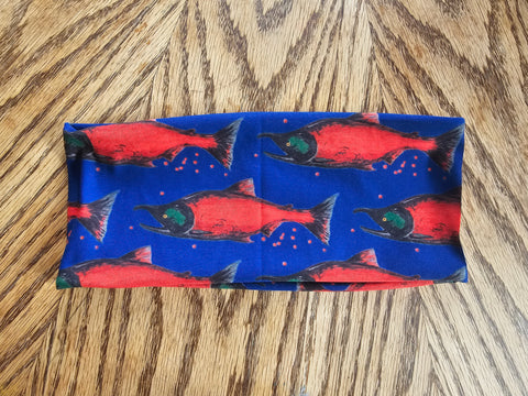 Navy Blue Sockeye Salmon Headband