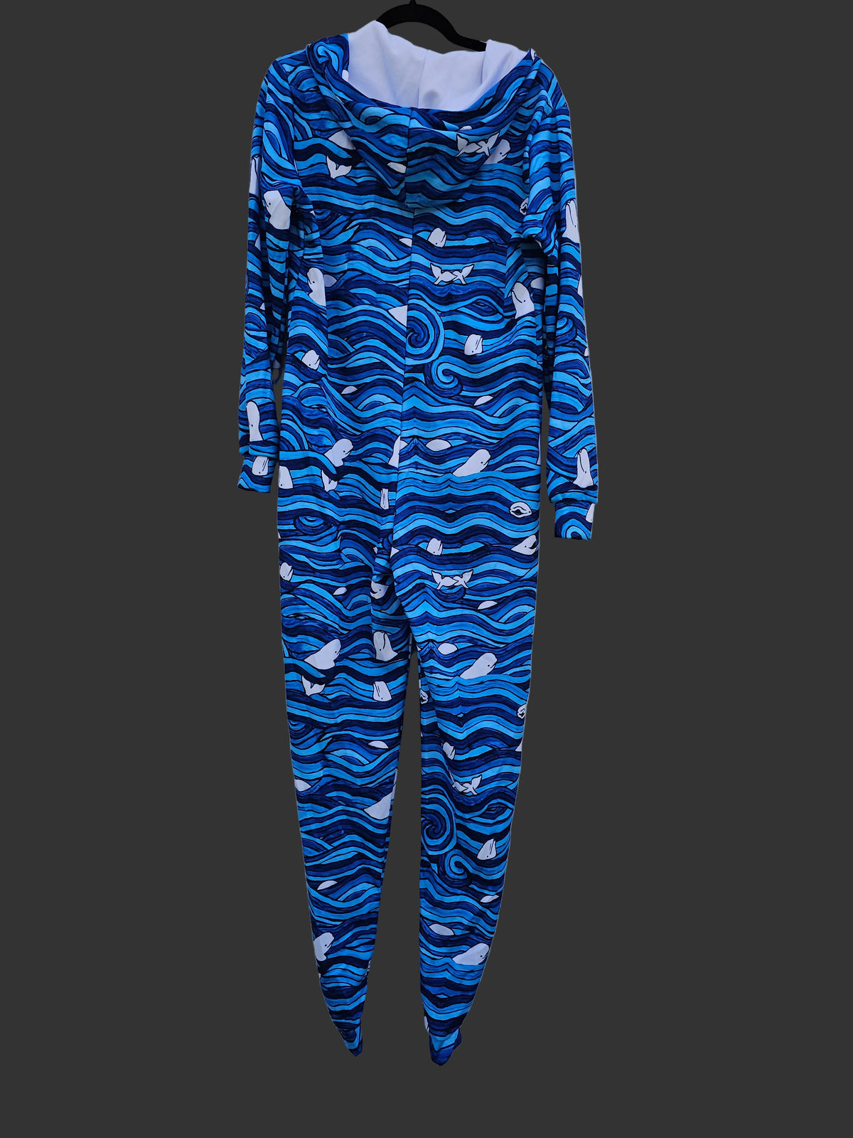 Blissful Beluga Athletic material Adult Onesie