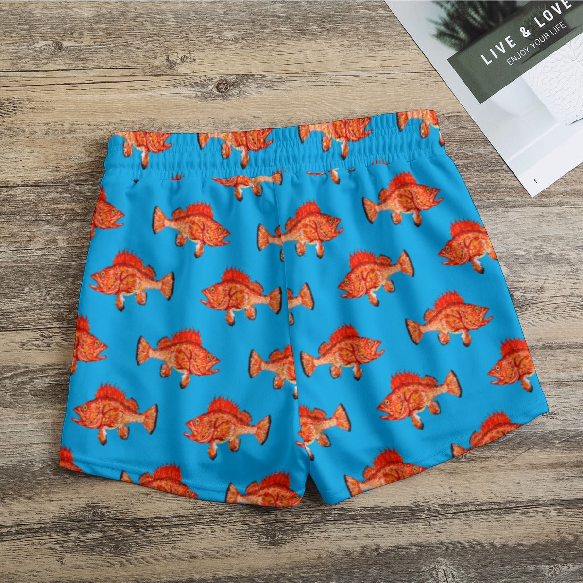 Rockfish on Blue Women's Shorts
