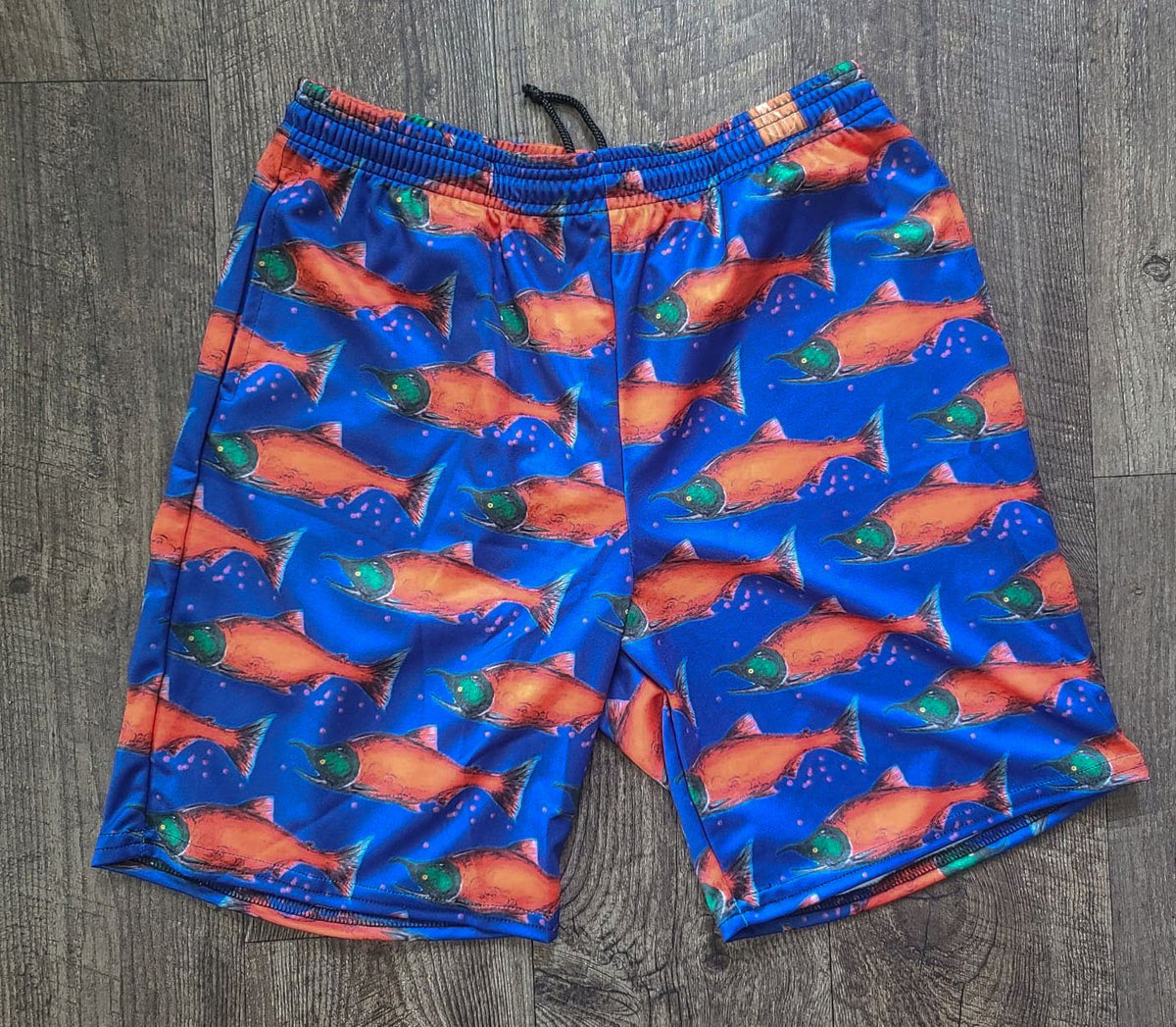Discontinued Sockeye Salmon Men's  Athletic Shorts- In Stock Size 30