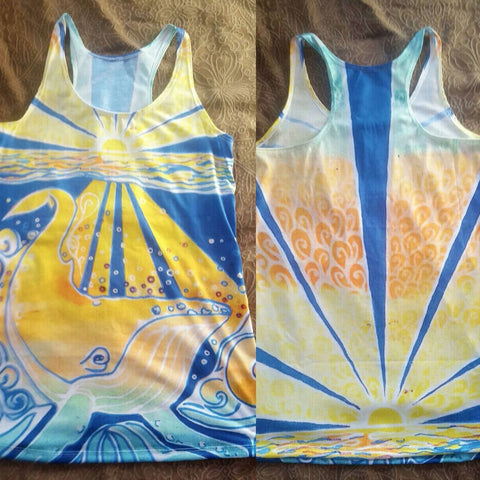 Humpback Sunrise  Racerback Tank