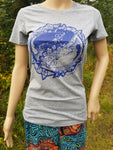 Salmon Ying Yang Cotton Women's Tee Salmonfest Clearance