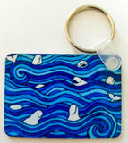 Blissful Beluga Aluminum Key Chain