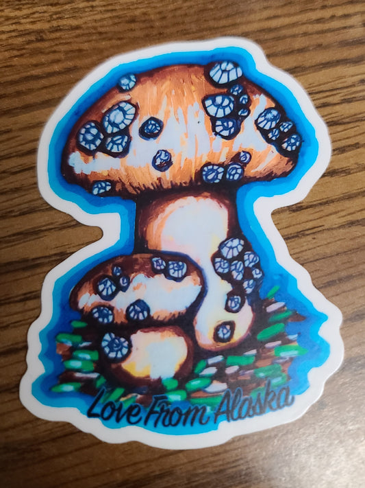 Bolete Mushrooms and Barnicles Medium Vinyl Sticker